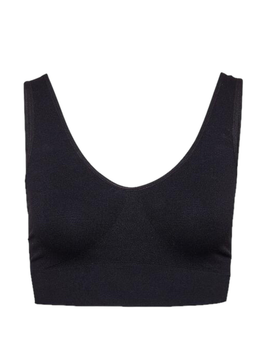 BRA TOP WIDE STRAPS BLACK