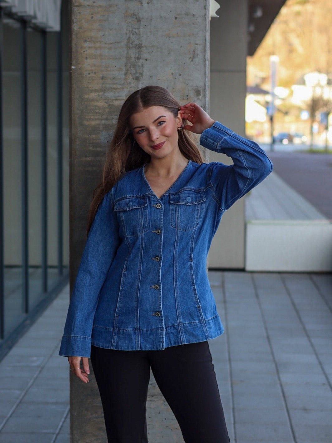 DONGERIJAKKE PERDIE MEDIUM BLUE