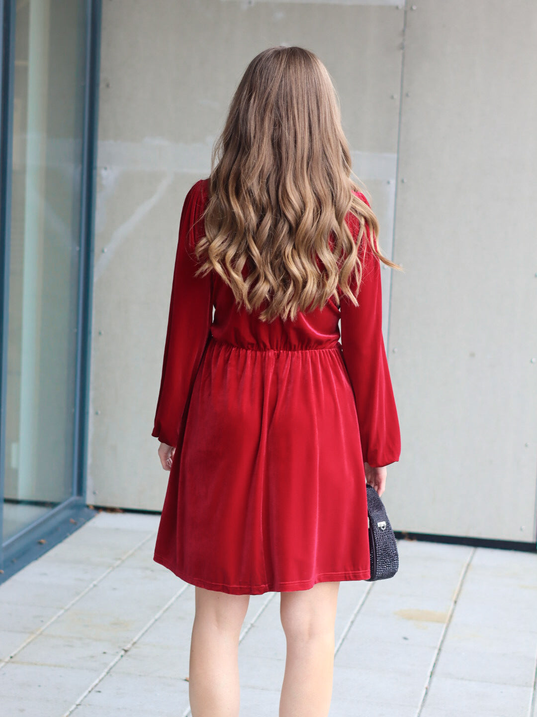 KJOLE ALIBA VELOUR RED