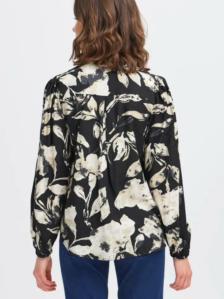 BLUSE FRARIANA FLORAL BLACK