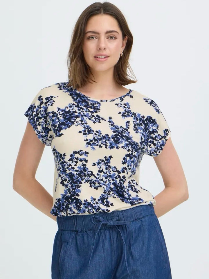 T-SKJORTE FRAMY PETALS NAVY
