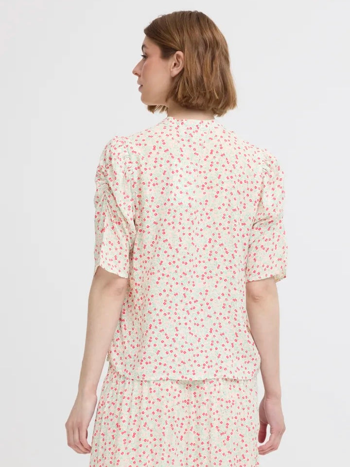 BLUSE IHVERA PINK FLOWER
