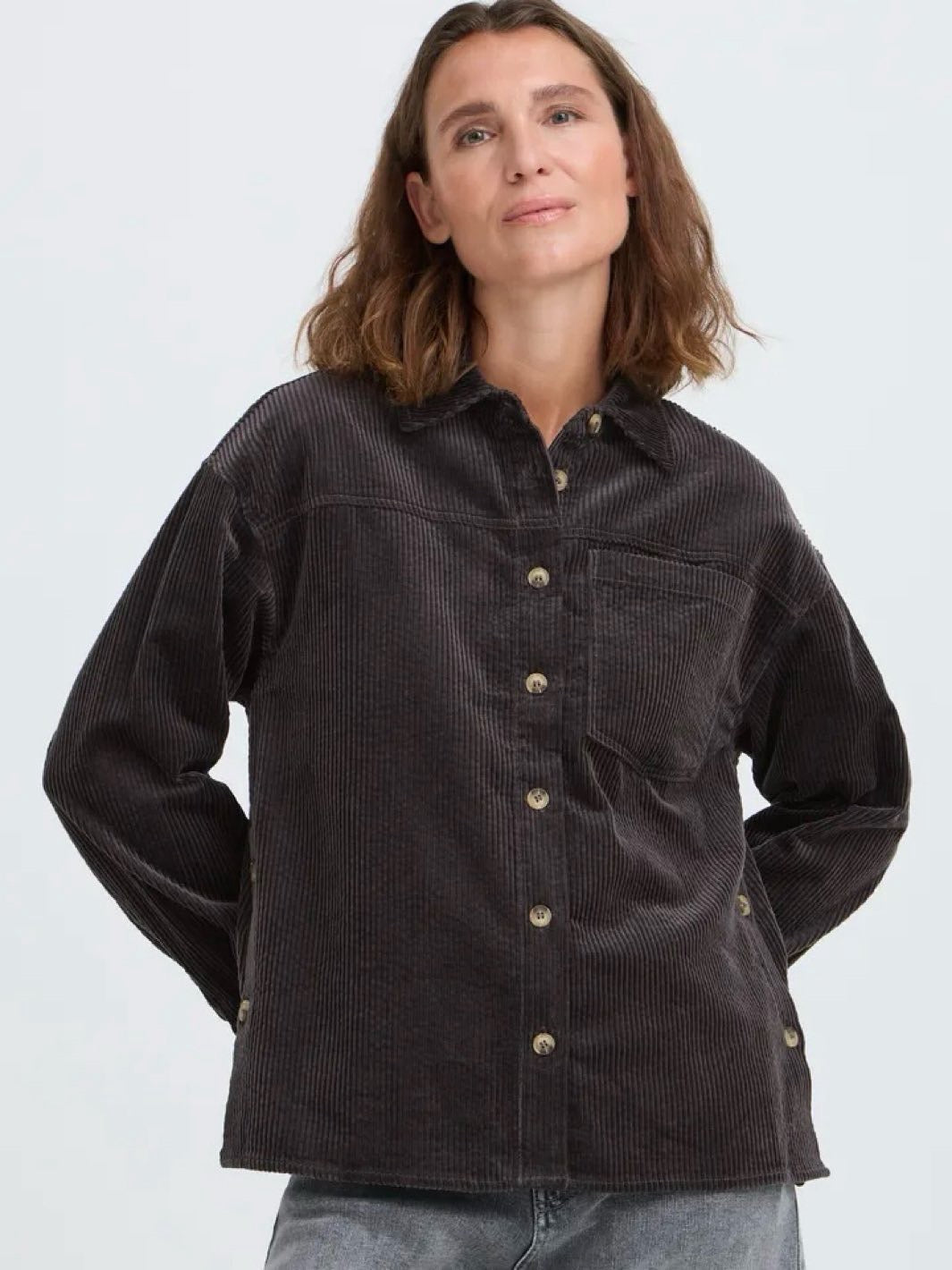 PZESSY OVERSHIRT ESPRESSO