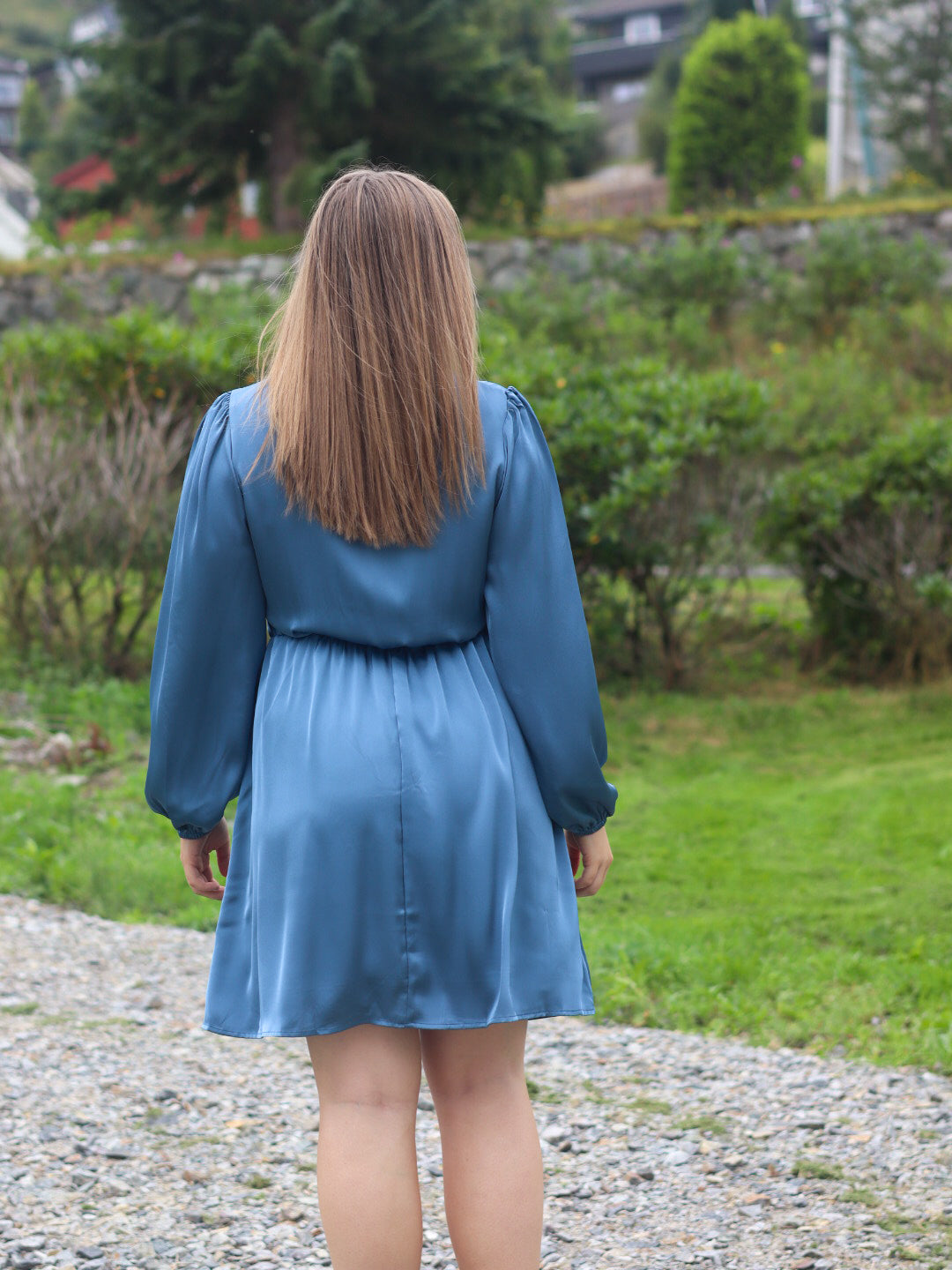 KJOLE ALIBA SATIN RETRO BLUE