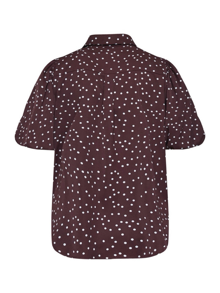 BLUSE ELLA BORDEAUX DOT