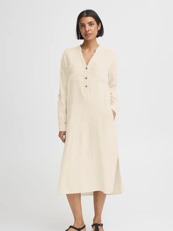 LIN KJOLE PZLUCA LONG SANDSHELL MELANGE