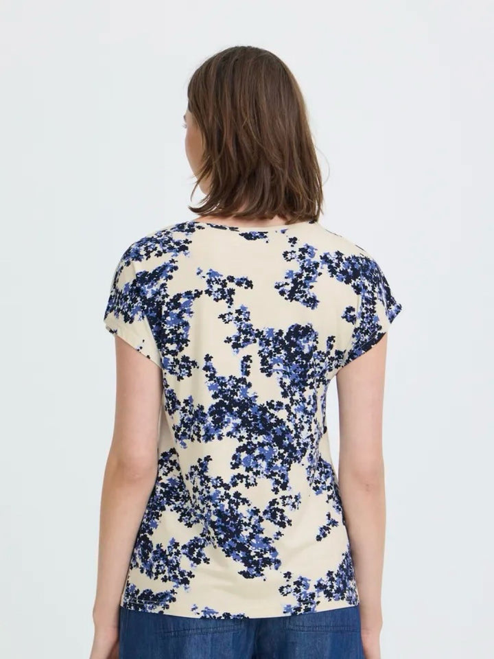 T-SKJORTE FRAMY PETALS NAVY