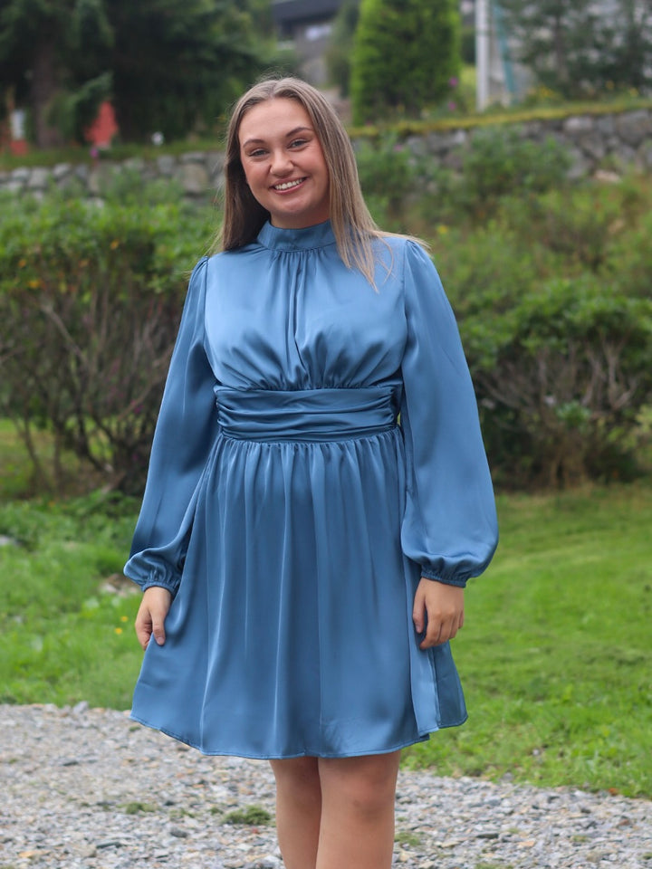 KJOLE ALIBA SATIN RETRO BLUE