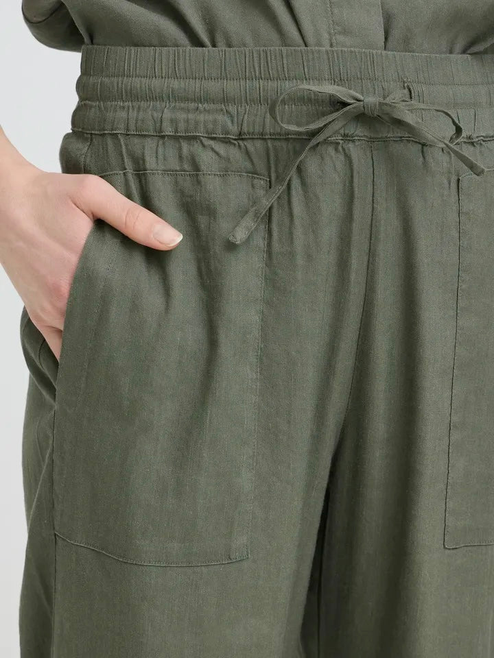 LIN BUKSE PZLUCA DEEP LICHEN GREEN