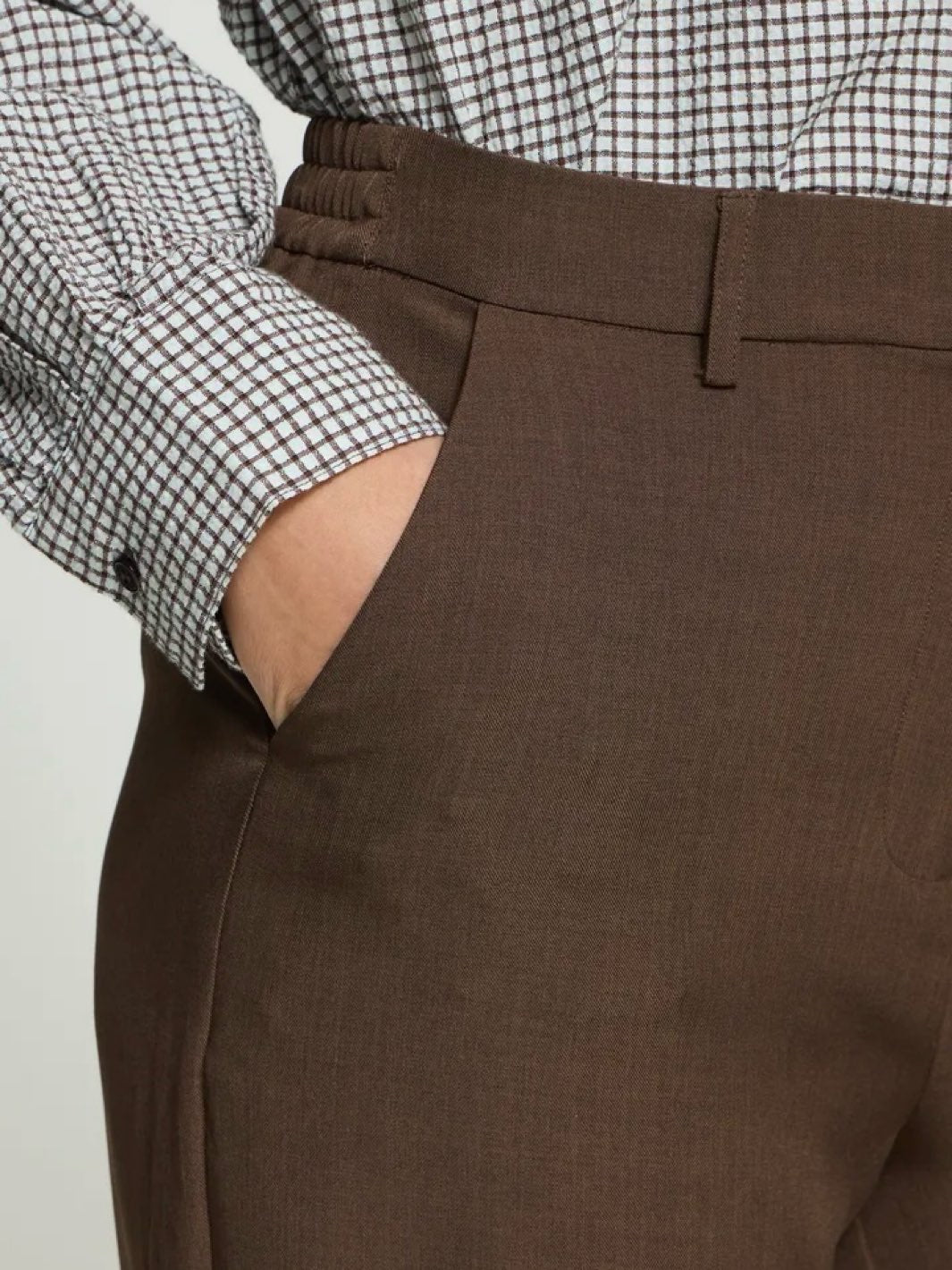 BUKSE IHFAVA WIDE SLATE MELANGE
