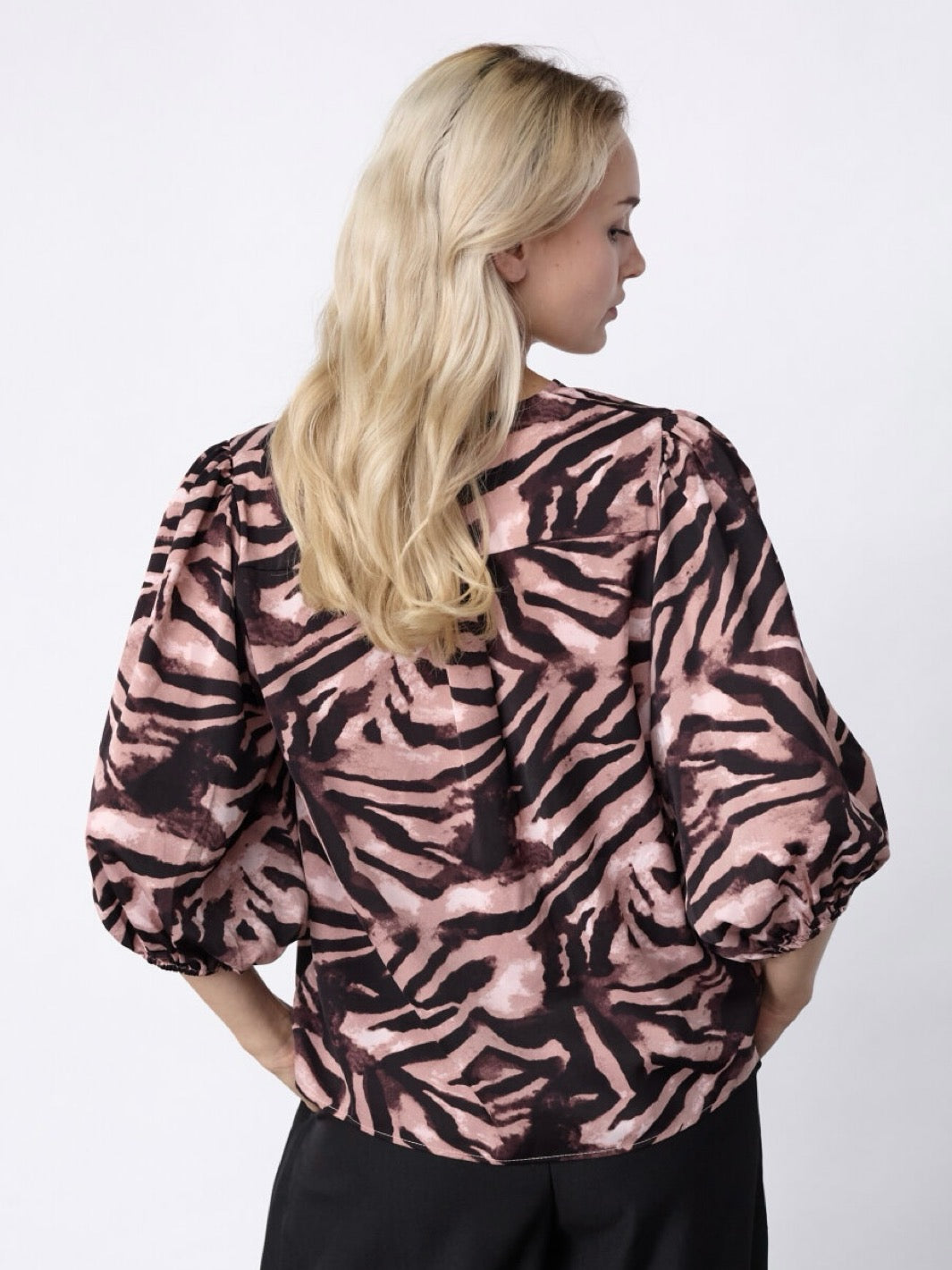 BLUSE VENITA BORDEAUX ZEBRA