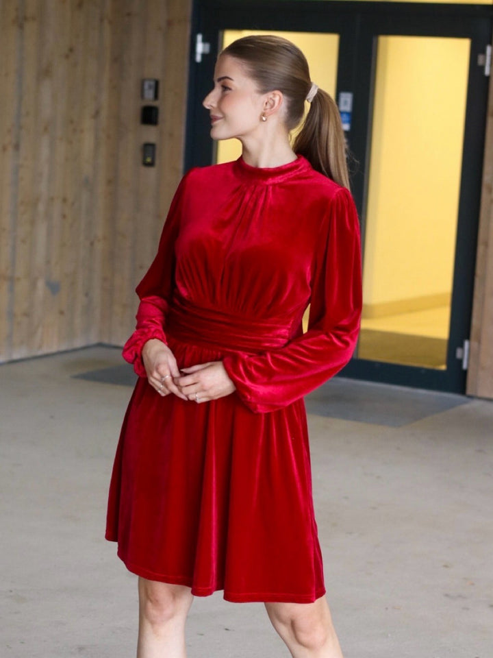 KJOLE ALIBA VELOUR RED