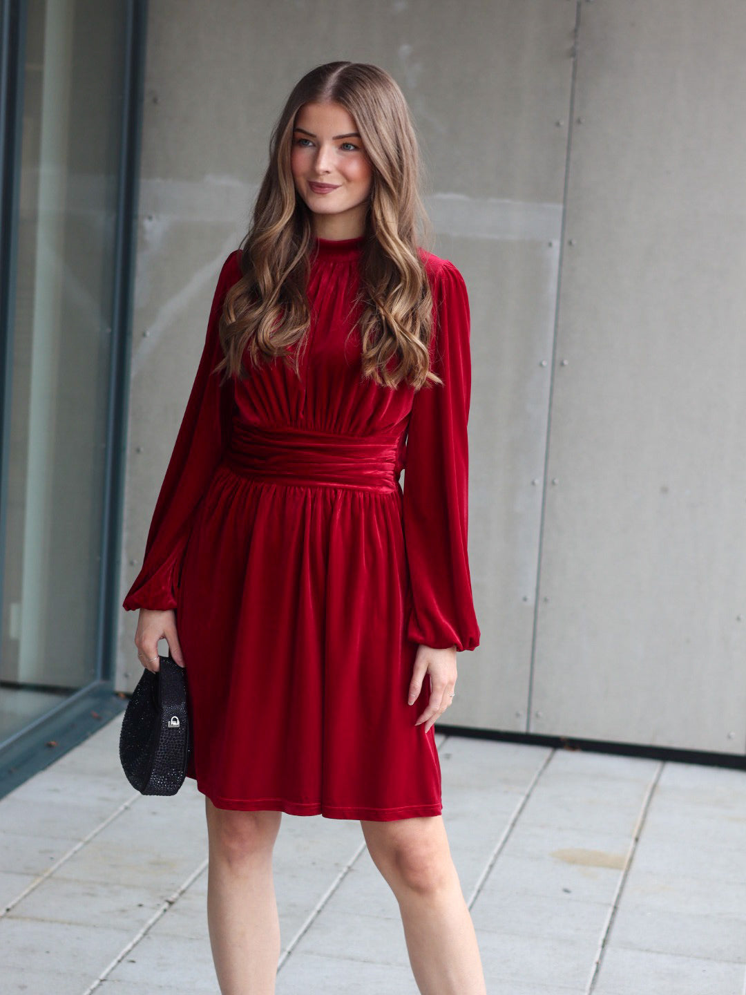 KJOLE ALIBA VELOUR RED