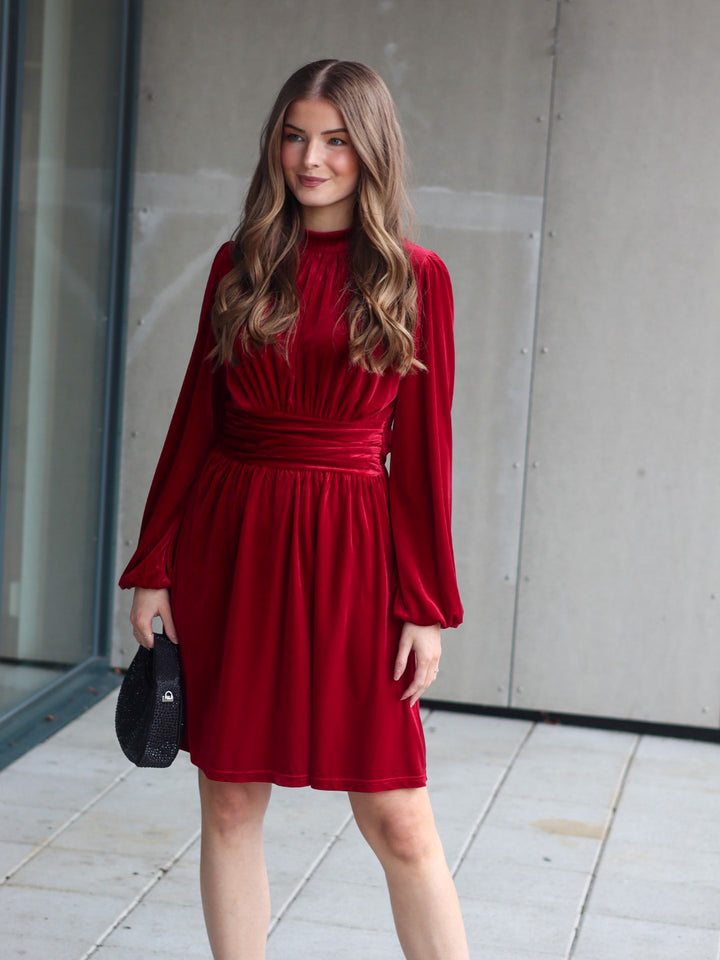 KJOLE ALIBA VELOUR RED