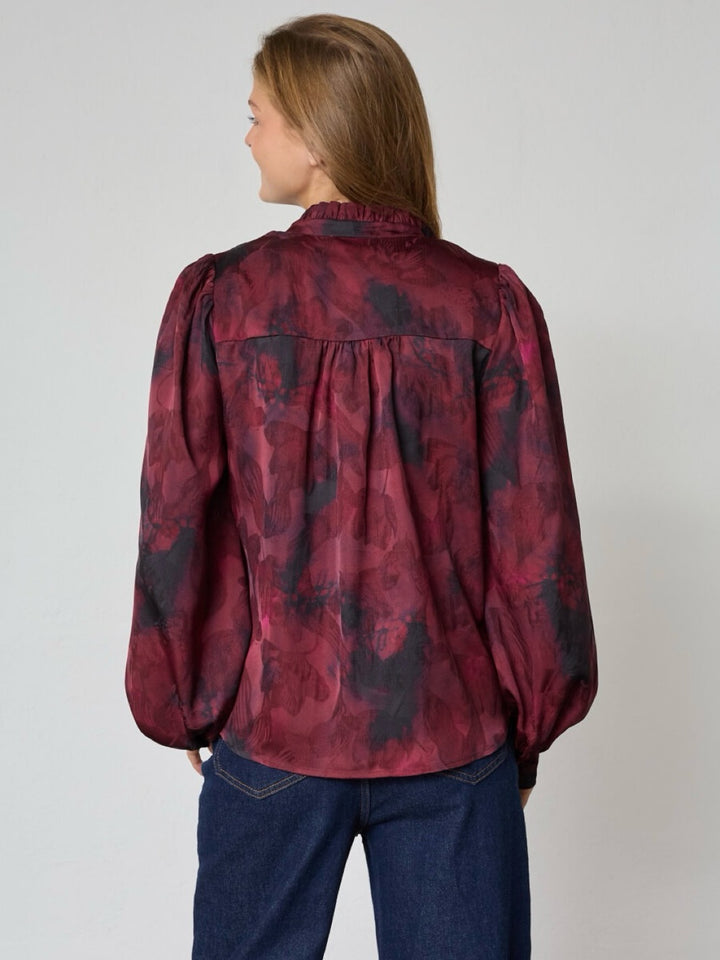 SKJORTE VIRSA BORDEAUX BLURED