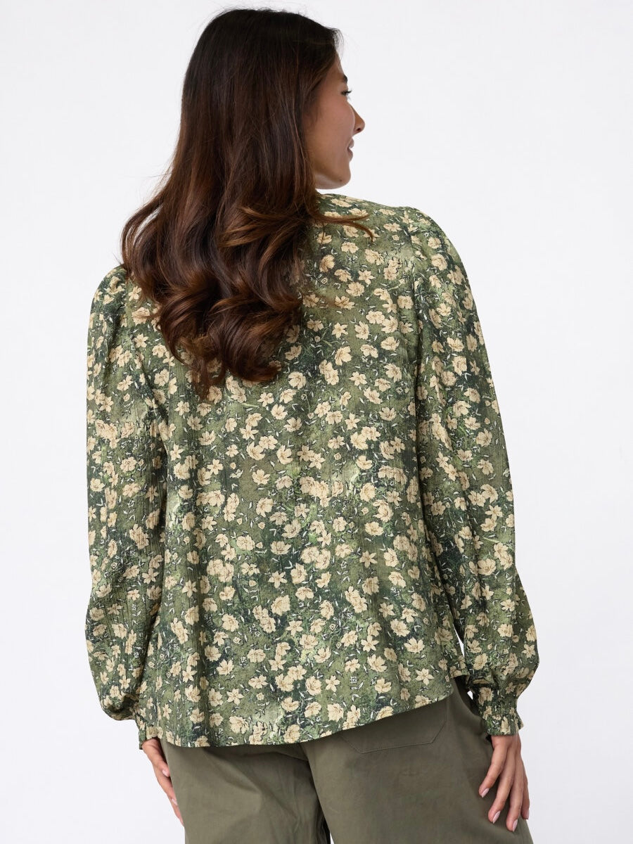 BLUSE ELZA GREEN FLOWER