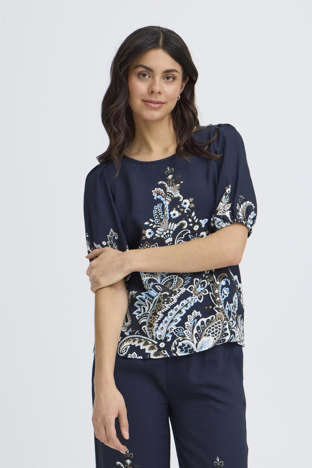 BLUSE FRADARA NAVY PAILSEY