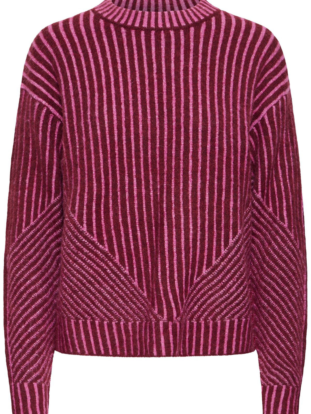 STRIKKEGENSER IHKAMARA LS STRIPE ROHDODENDRON