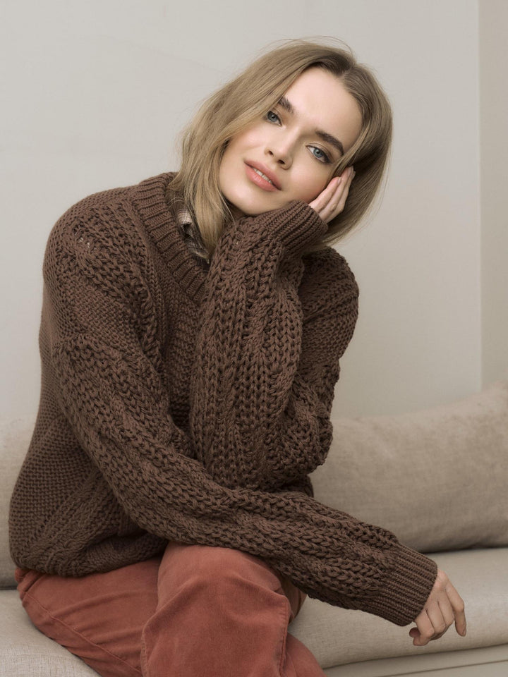 STRIKKEGENSER PRISCILLA DK BROWN