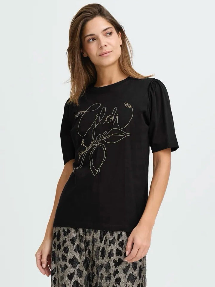 T-SKJORTE PZJULIETTE BLACK