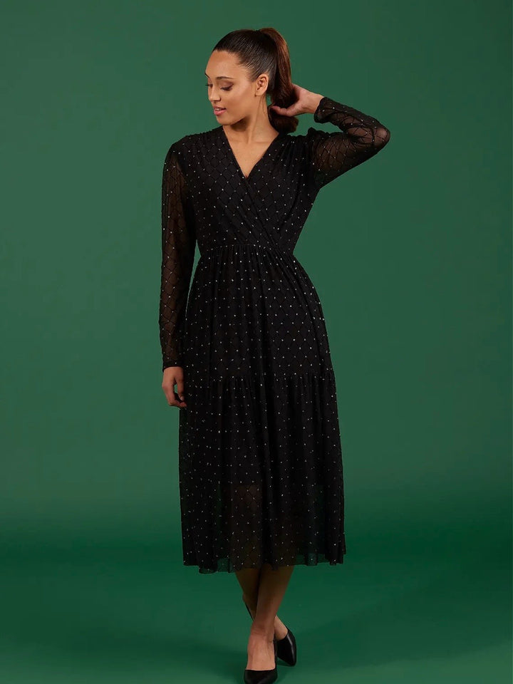 MIDIKJOLE SOFIE BLING BLACK