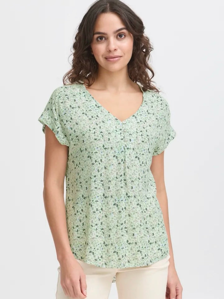 BLUSE FRHEAT ICEBERG GREEN