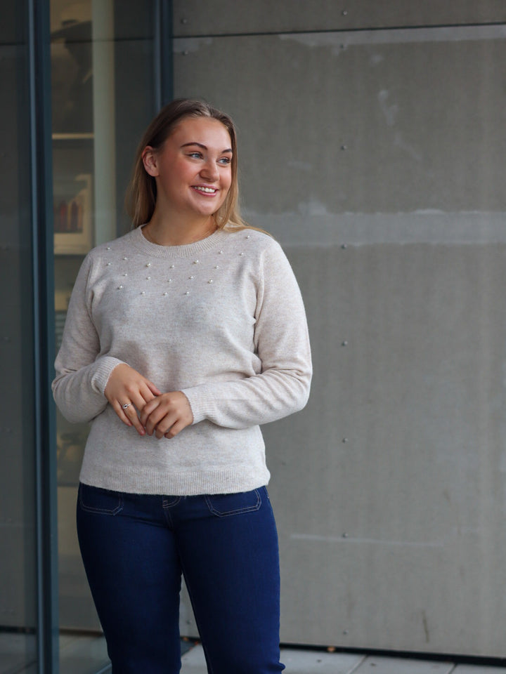 STRIKKEGENSER FRRISAL  OATMEAL MELANGE