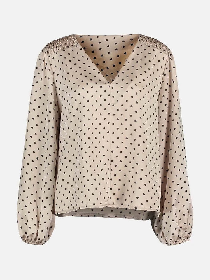 BLUSE JANITA POLKA CHAMPAGNE