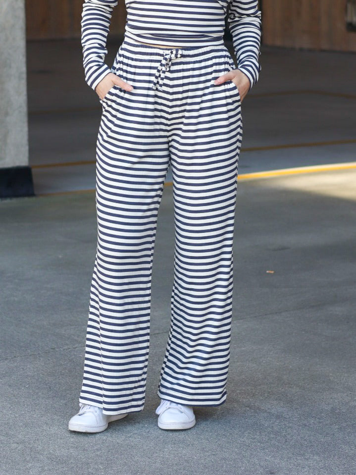 BUKSE RIBBED BLUE