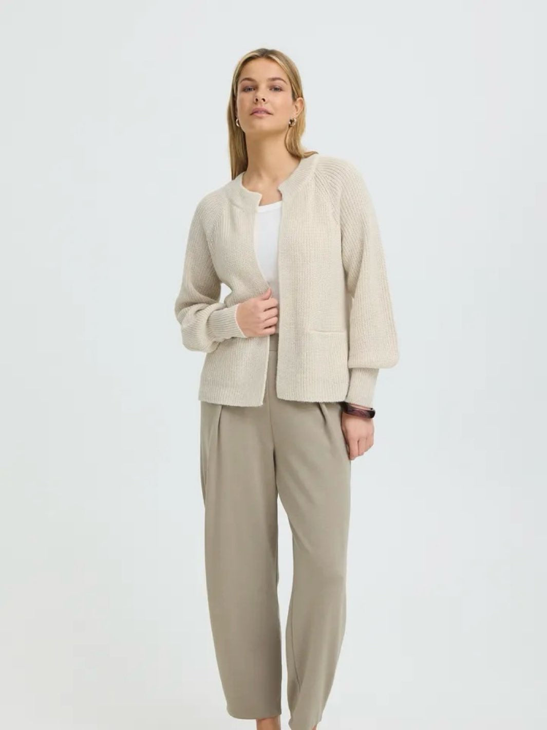 CARDIGAN FRERETTA OATMEAL MELANGE