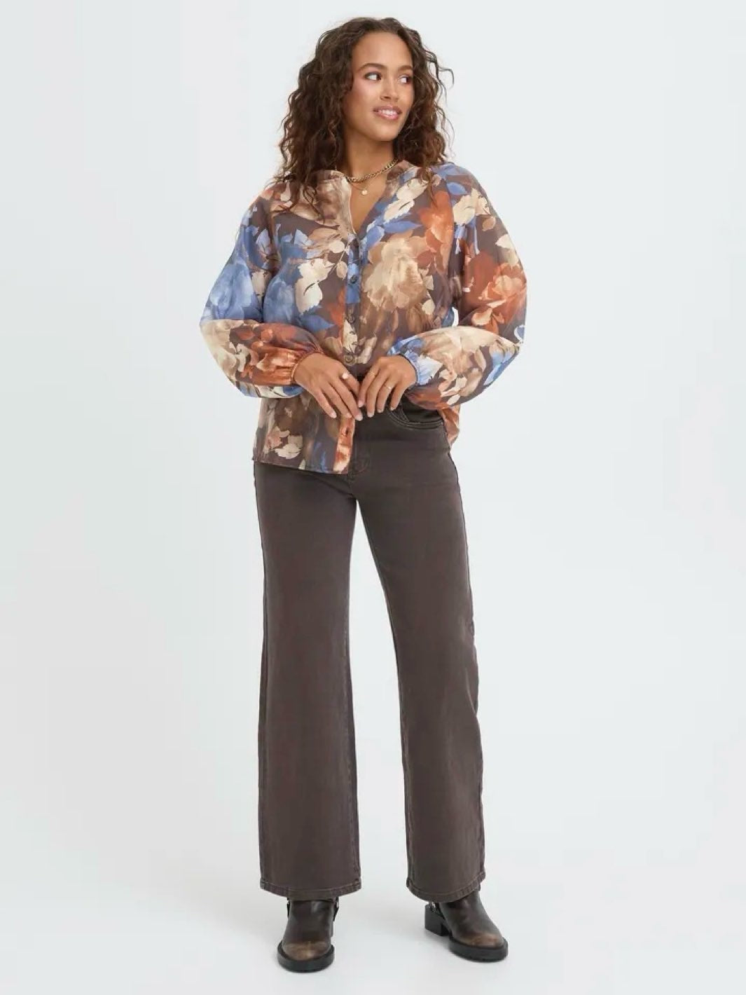 BLUSE SBLEYIA CHOCOLATE
