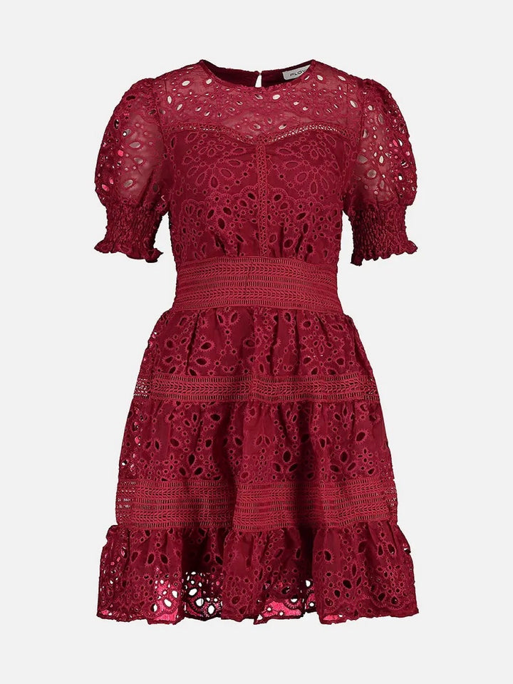 KJOLE ELOISE LACE BORDEAUX