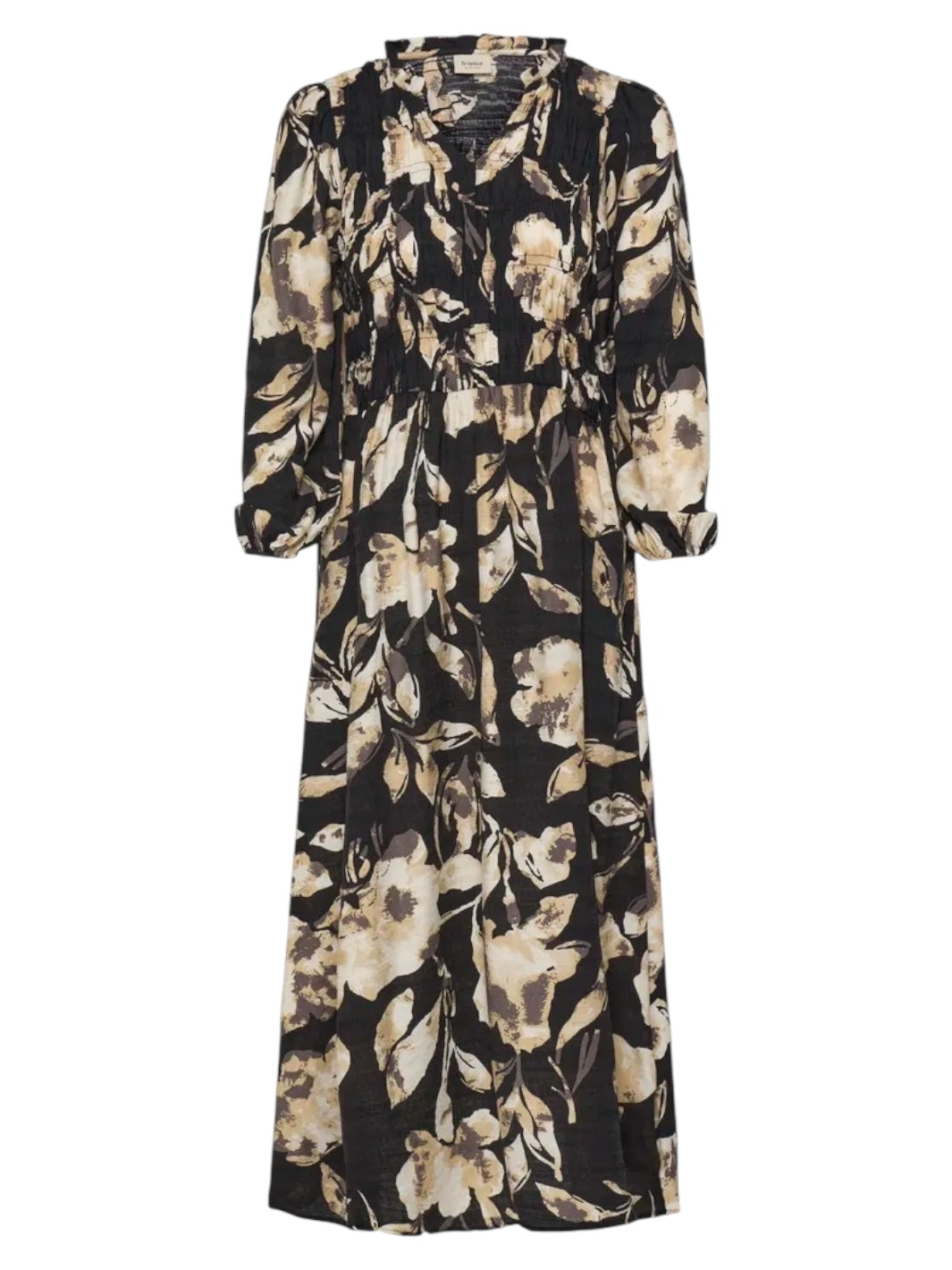 MIDIKJOLE FRARIANA FLORAL BLACK