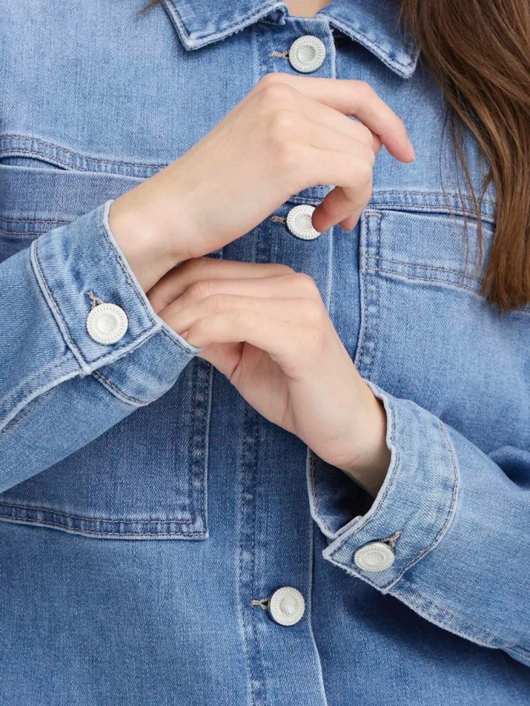 DONGERIJAKKE PZANNI MEDIUM BLUE DENIM