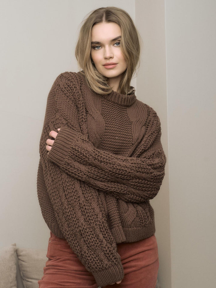 STRIKKEGENSER PRISCILLA DK BROWN
