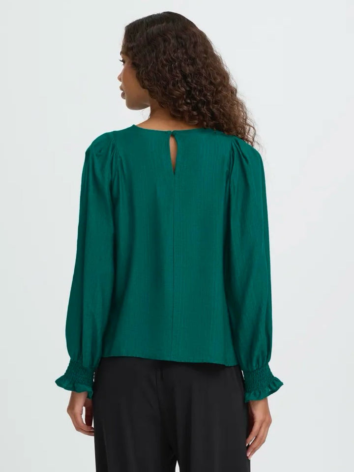 BLUSE IHWILMA PINE GREEN