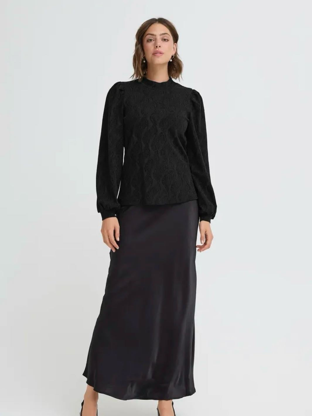 BLUSE FRAVALON BLACK GLITTER
