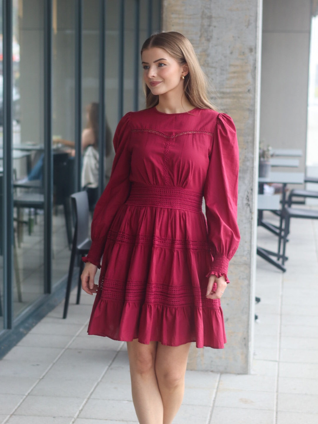 KJOLE ELOISE L/S BORDEAUX