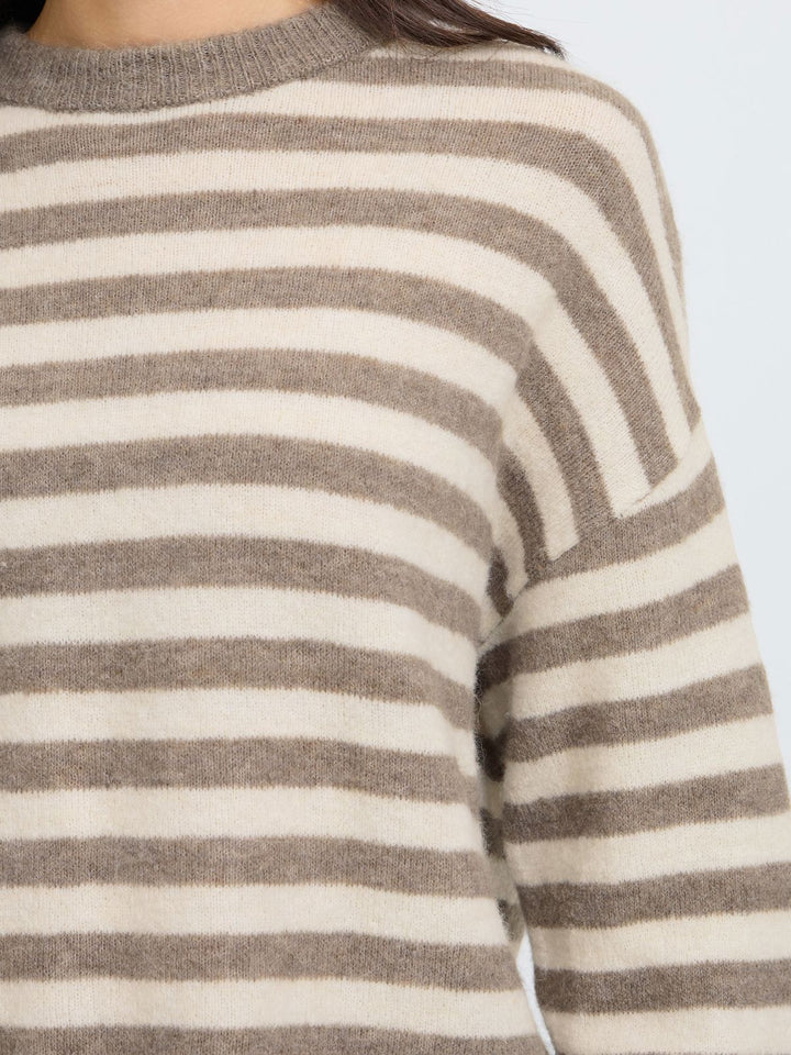 STRIKKEGENSER FRIDAA DRIFTWOOD STRIPE