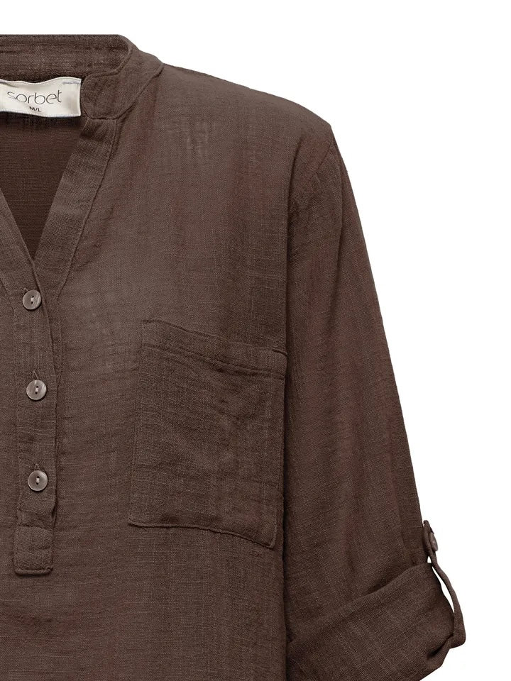 BLUSE SBALEXA CHOCOLATE