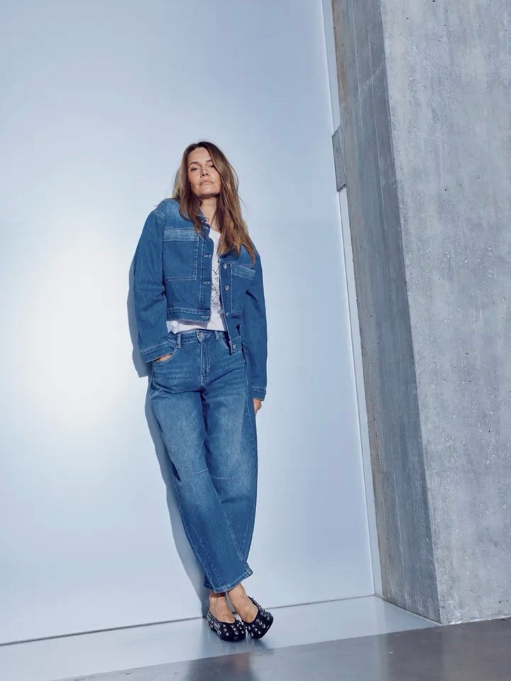 DONGERIJAKKE PZANNI MEDIUM BLUE DENIM
