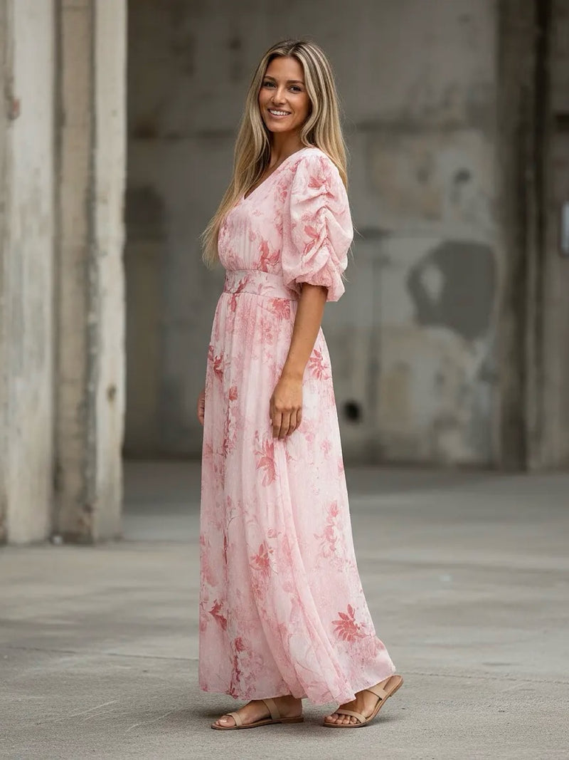 MAXIKJOLE EMMELI LARA V ROSE PETAL