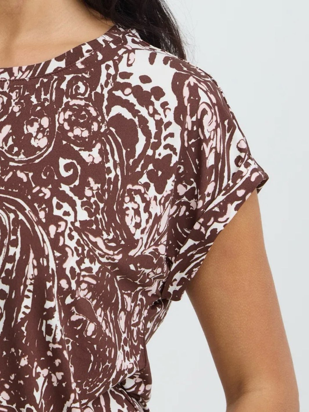 T-SKJORTE FRSEEN ETHNIC PLUM