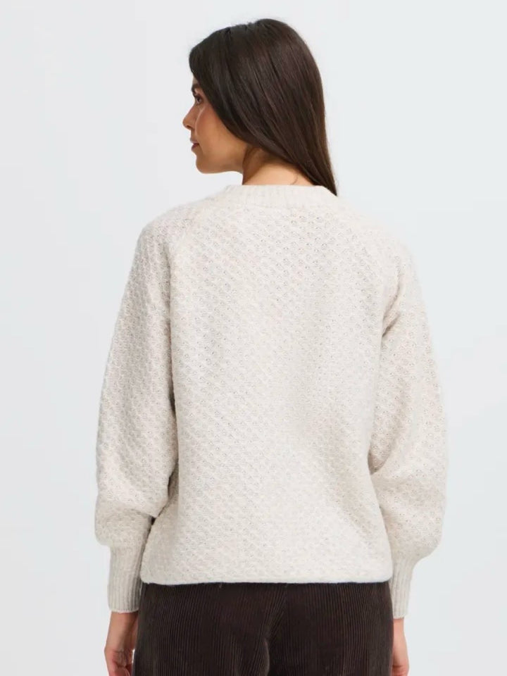 CARDIGAN FRBEVERLY OATMEAL MELANGE