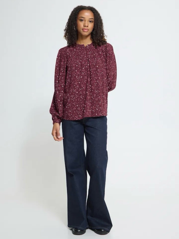 BLUSE IHVERA RHODODENDRON FLOWER PRINT