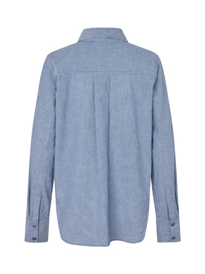 SKJORTE DALINNA-M BLUE WHITE STRIPE