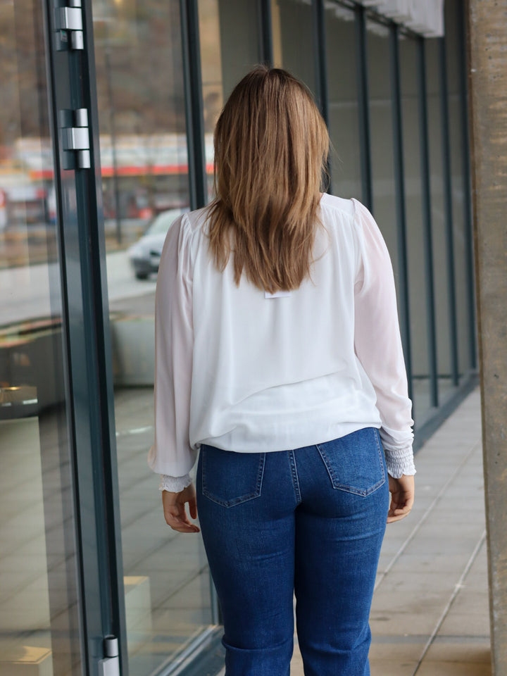 BLUSE MARITA CHIFFON OFFWHITE