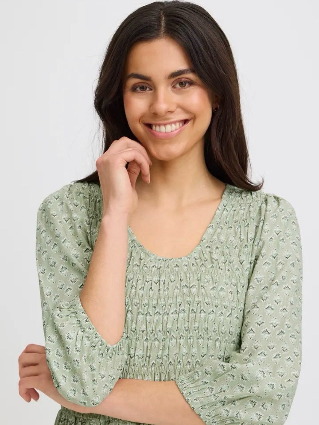 MIDIKJOLE FRLAYA SAGE WILD LOOM