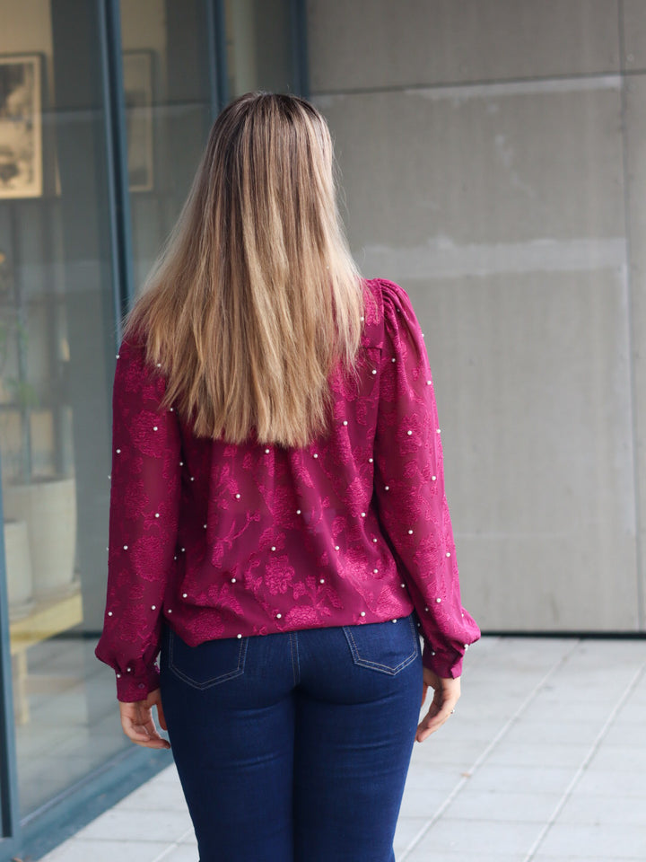 BLUSE VIRSA BORDEAUX PEARL