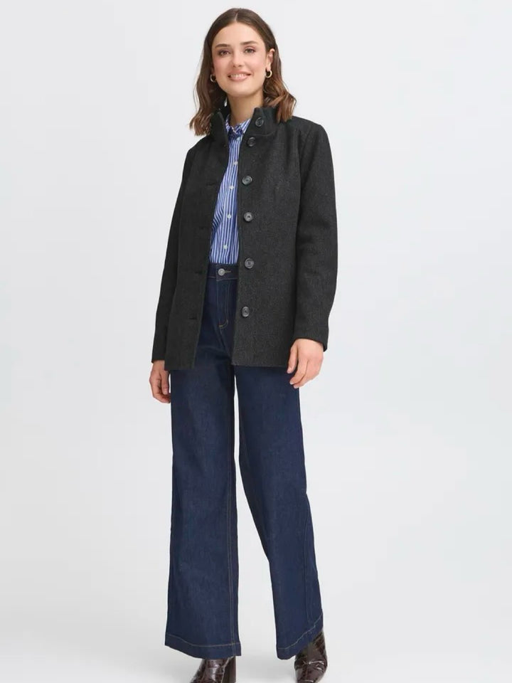 KÅPE FREVILLA CHARCOAL MELANGE